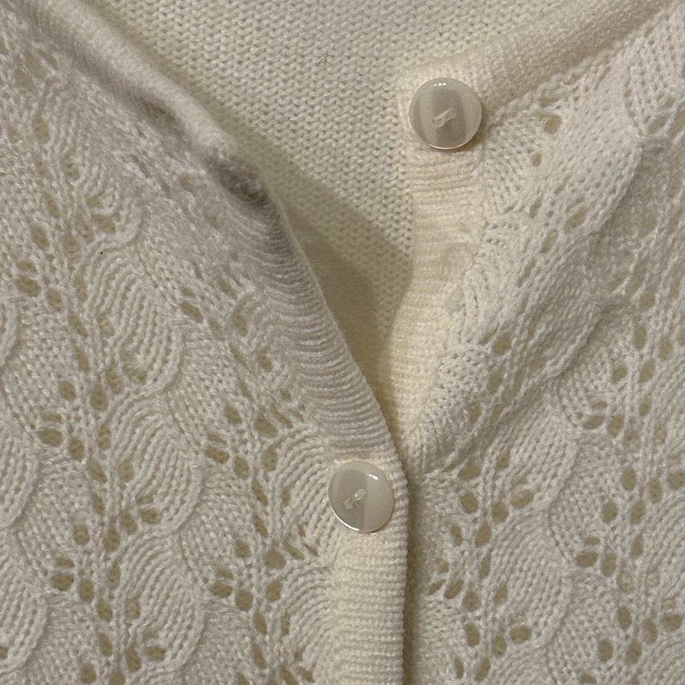 VTG delicate knit Lace Women's cardigan - Picture 7 of 9